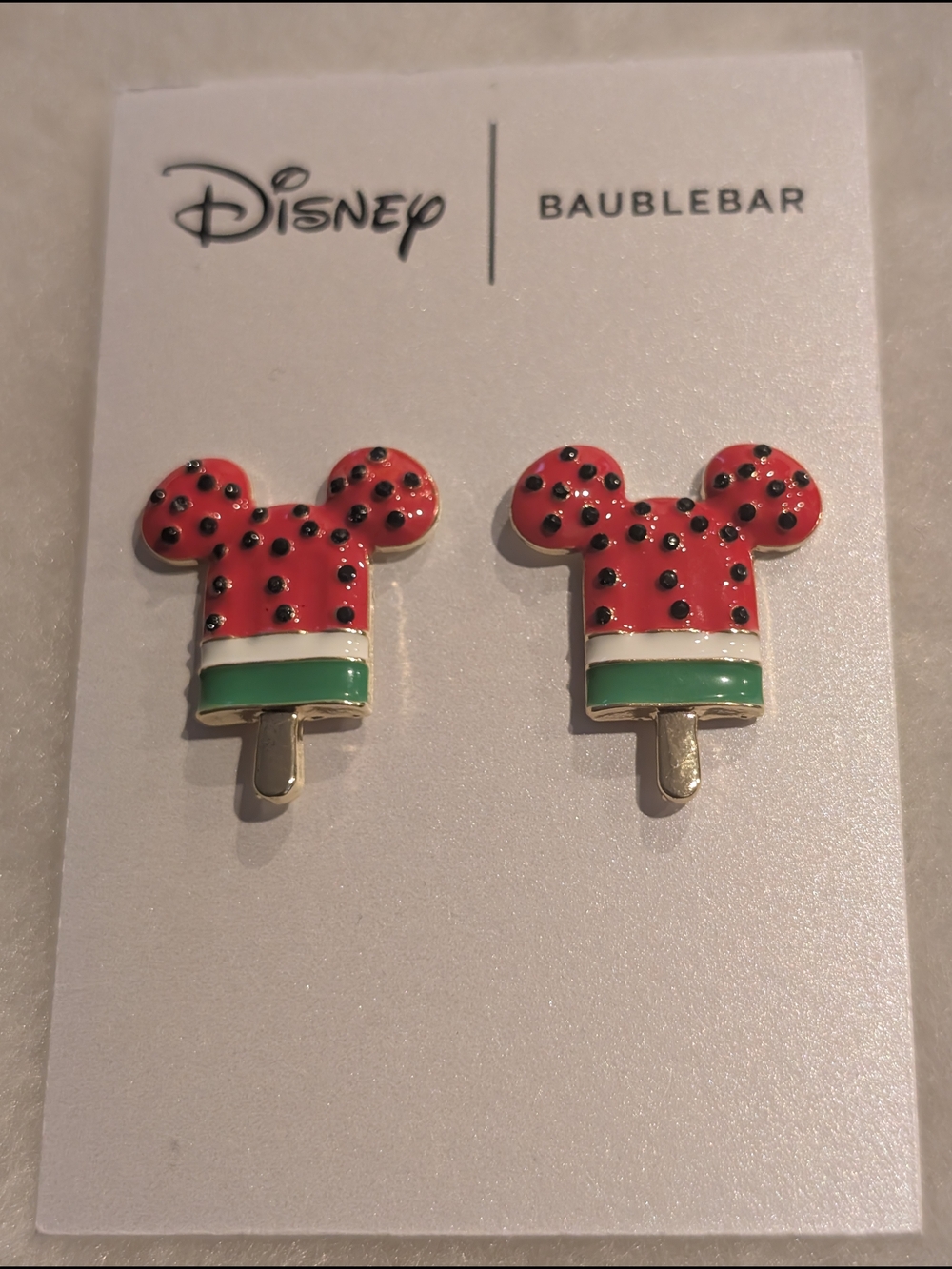 Disney BaubleBar Red Mickey Popsicle Earrings